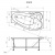 Акриловая ванна 1MarKa Gracia 150x94 L Акриловая ванна 1MarKa Gracia 150x94 L