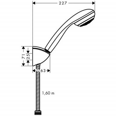 Душевой гарнитур Hansgrohe Crometta 85 1 jet 27577000, хром