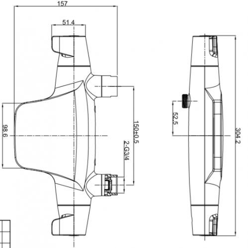 Смеситель для ванны и душа ESKO Mikros T5054