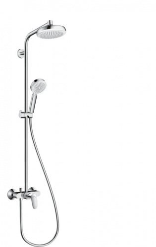 Душевая система Hansgrohe Crometta 160 Showerpipe 27266400, белый/хром