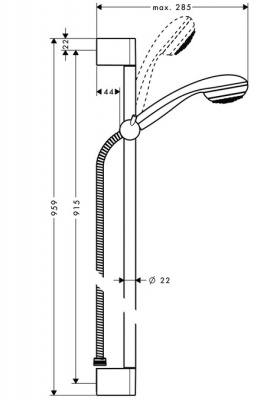 Душевой гарнитур Hansgrohe Crometta 85 Mono Green 27651000, хром